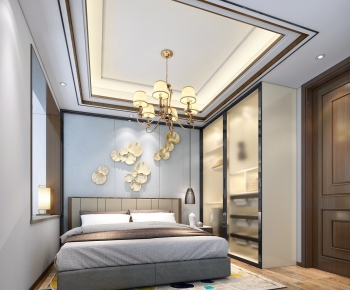 New Chinese Style Bedroom-ID:416647364