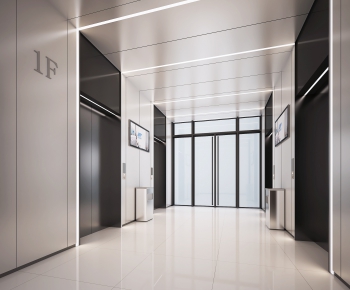 Modern Office Elevator Hall-ID:340284612