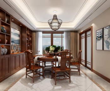 New Chinese Style Dining Room-ID:782389496