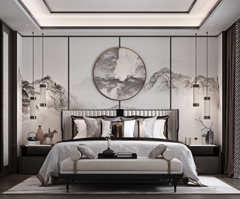 New Chinese Style Bedroom-ID:544834199