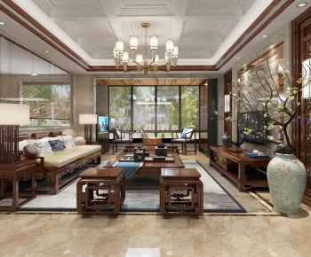 Chinese Style A Living Room-ID:163292121