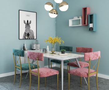 Nordic Style Dining Table And Chairs-ID:211037963