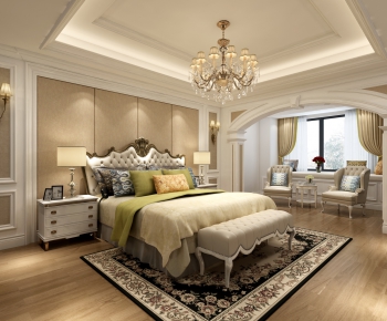 Simple European Style Bedroom-ID:668182171