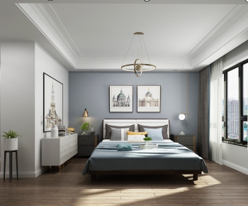 Modern American Style Bedroom-ID:349015963