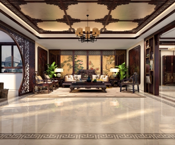 Chinese Style A Living Room-ID:423899274
