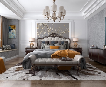 Simple European Style Bedroom-ID:747156954