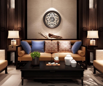 New Chinese Style A Sofa For Two-ID:232657182