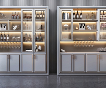 Simple European Style Wine Cabinet-ID:587856152