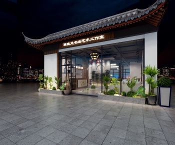 New Chinese Style Building Appearance-ID:145874248