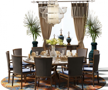 Southeast Asian Style Dining Table And Chairs-ID:171027766