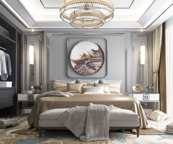 New Chinese Style Bedroom-ID:261641971