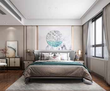 New Chinese Style Bedroom-ID:380395296