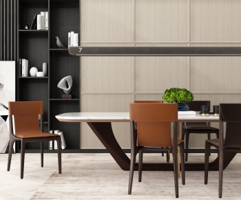 Modern New Classical Style Dining Table And Chairs-ID:614885234