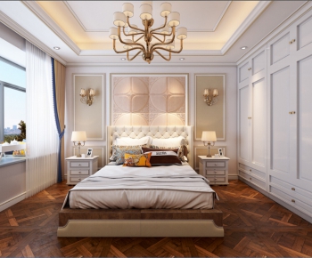 Simple European Style Bedroom-ID:341128183