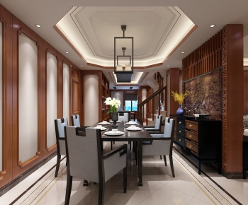 New Chinese Style Dining Room-ID:724261284