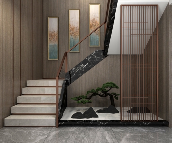New Chinese Style Stairwell-ID:367392713