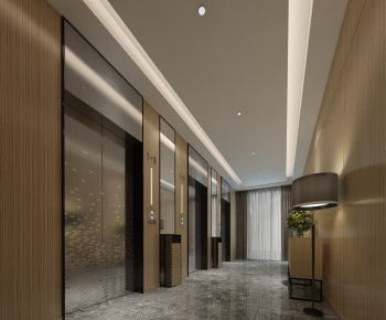 Modern Corridor Elevator Hall-ID:844647934