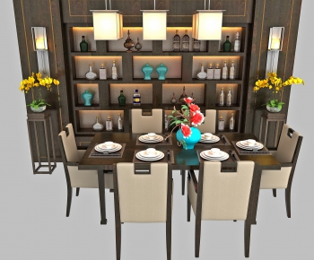 New Chinese Style Dining Table And Chairs-ID:565038689