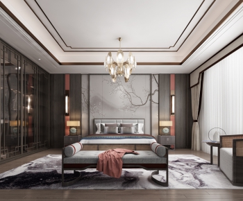 New Chinese Style Bedroom-ID:104318544