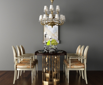 Simple European Style Dining Table And Chairs-ID:224933233