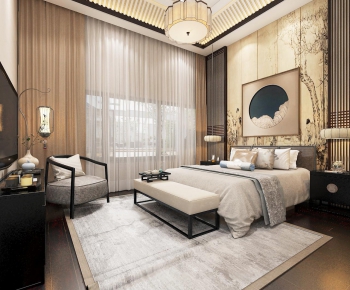 New Chinese Style Bedroom-ID:297633471