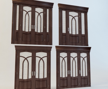 European Style Solid Wood Door-ID:611350173