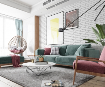 Nordic Style A Living Room-ID:766101235