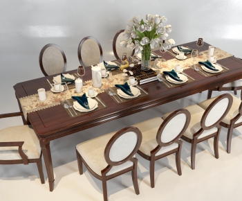 American Style Dining Table And Chairs-ID:925263115