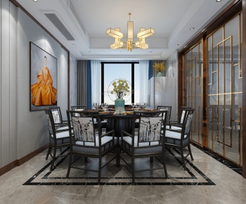 New Chinese Style Dining Room-ID:286710428