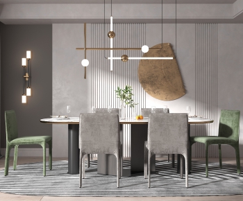 Modern Dining Table And Chairs-ID:974297575