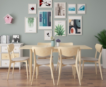 Nordic Style Dining Table And Chairs-ID:406902435