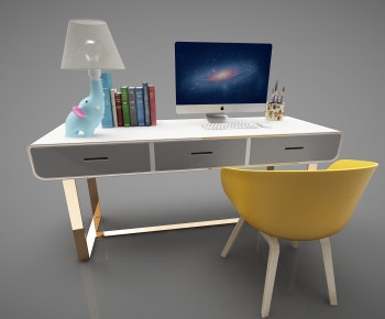 Modern Computer Desk And Chair-ID:217876161