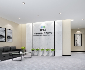 Modern Office Reception Desk-ID:785968693