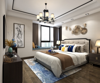 New Chinese Style Bedroom-ID:994352842