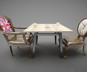 European Style Dining Table And Chairs-ID:882377995