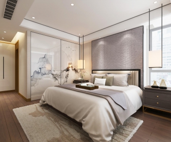 New Chinese Style Bedroom-ID:427023348
