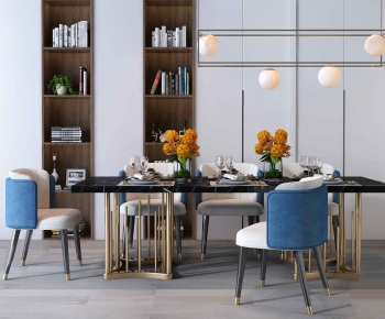 Modern Dining Table And Chairs-ID:653829812