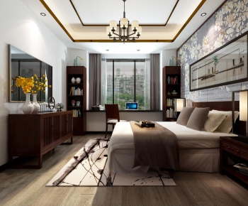 New Chinese Style Bedroom-ID:656672382