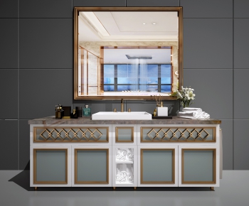 New Chinese Style Bathroom Cabinet-ID:401318553