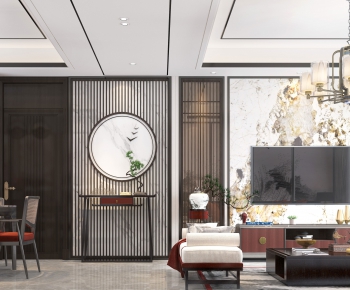 New Chinese Style A Living Room-ID:638283174