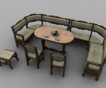 European Style Dining Table And Chairs-ID:913296784