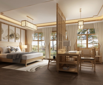 New Chinese Style Bedroom-ID:461843169