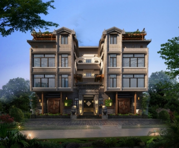 Chinese Style Villa Appearance-ID:292611792