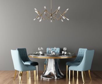 Simple European Style Dining Table And Chairs-ID:410402921