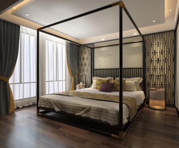 New Chinese Style Bedroom-ID:342818932