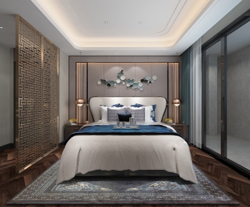 New Chinese Style Bedroom-ID:162595525