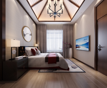 Mediterranean Style New Chinese Style Bedroom-ID:926956676
