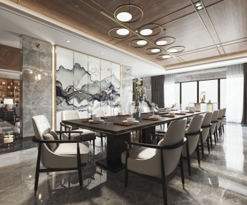 New Chinese Style Dining Room-ID:128377334