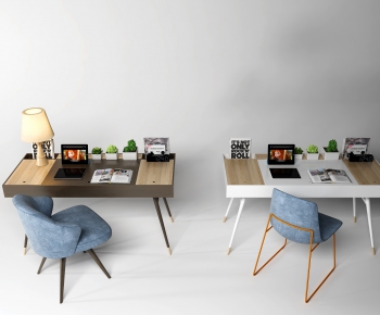 Modern Computer Desk And Chair-ID:943487272