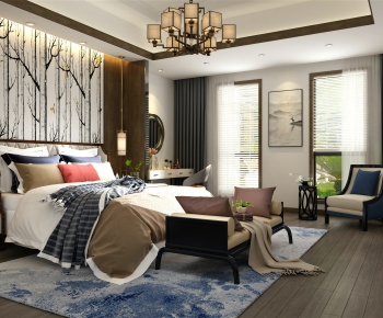 New Chinese Style Bedroom-ID:277274338